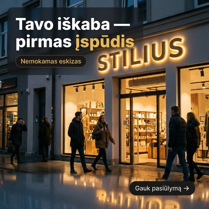 Iškabų reklama, pavyzdys 1